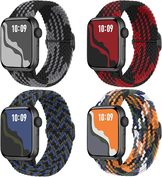 4 Pack Braided Stretchy Bands Compatible by Suitisbest