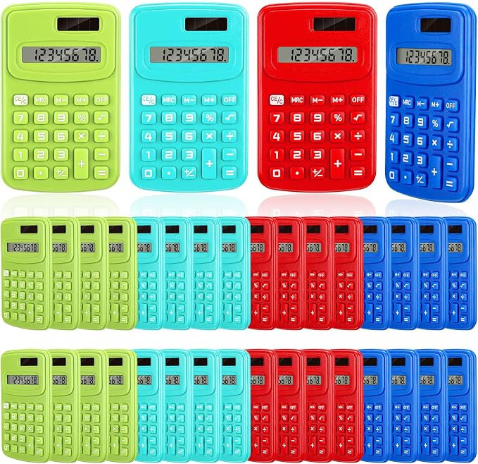 LEIFIDE 36 Pack Pocket Calculator Small Bulk Basic 4 Function Calculator 8 by LEIFIDE