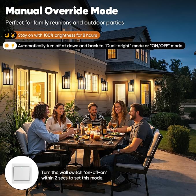 BesLowe 14” Upgraded Motion Sensor Outdoor Wall Lights, Dusk to Dawn Porch - Image 4