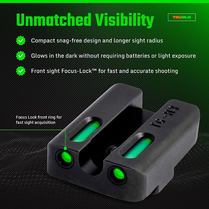 Truglo TFX PRO Handgun Sight, Glowing Shock Proof Tritium and Fiber Optic Night - Image 3