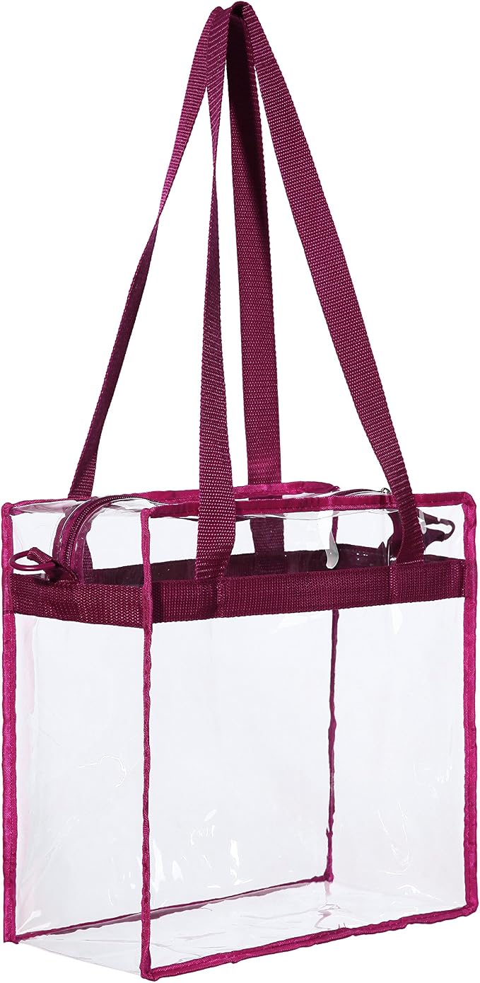 BAGAIL Clear Bags 12x6x12 Stadium Approved Clear Tote Bag - Image 6