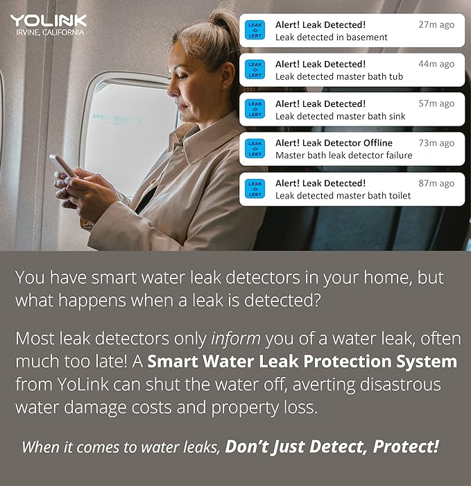 YoLink Water Leak Sensor 2, 1/4 Mile World's Longest Range Smart Home Water - Image 6