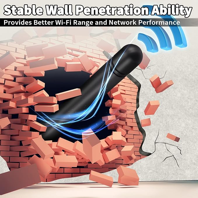 Bingfu Dual Band WiFi 2.4GHz 5GHz 5.8GHz 3dBi MIMO RP-SMA Male Antenna - Image 8