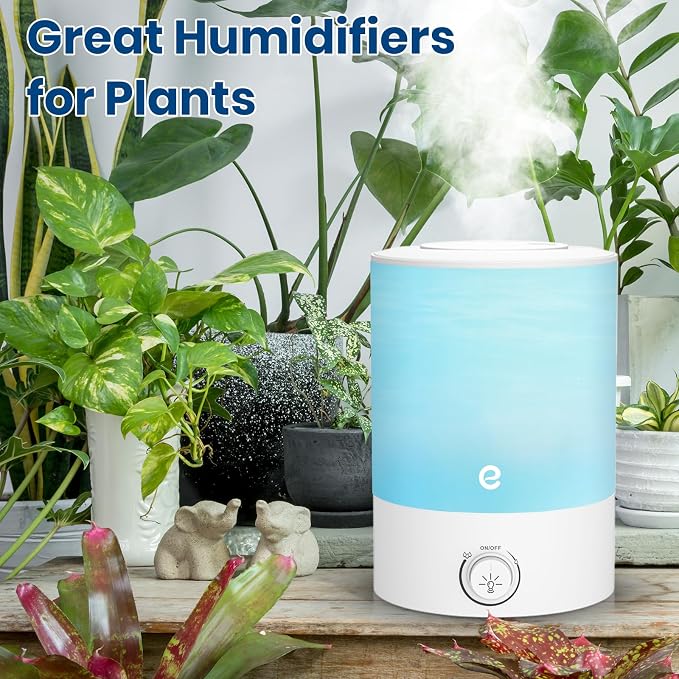 Esemoil Humidifiers for Bedroom, 2.5L Cool Mist Ultrasonic Air Humidifier with Top Fill & Quiet, 360° Nozzle, BPA Free, 25 Hour Diffuser with 8 Color Light & Auto Shut-off for Home Baby Nursery Plants - Image 7