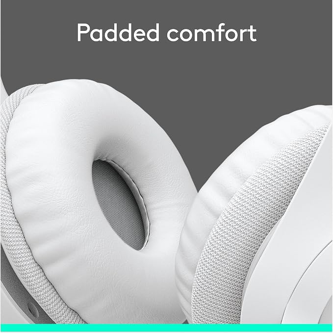 Logitech H390 Wired Headset PC/Laptop Stereo Headphones - Off White | Stereo Headphones for PC/Laptop, USB-A, In-Line Controls, Works with Chromebook - Image 7