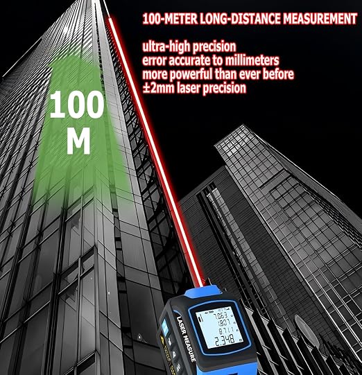 tape measure 4-in-1 laser Digital Measuring Tape & 60m/197ft Laser Distance - Image 4