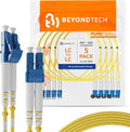 BEYONDTECH 2m LC to LC Fiber Patch Cable – UPC Single-Mode Duplex Fiber Optic by Beyondtech