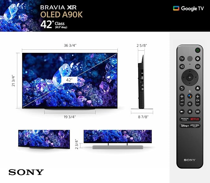 Sony XR42A90K 42 Inch 4K Bravia XR OLED High Definition Resolution Smart TV with 6 Year Amber Protection Plan (2022) - Image 5