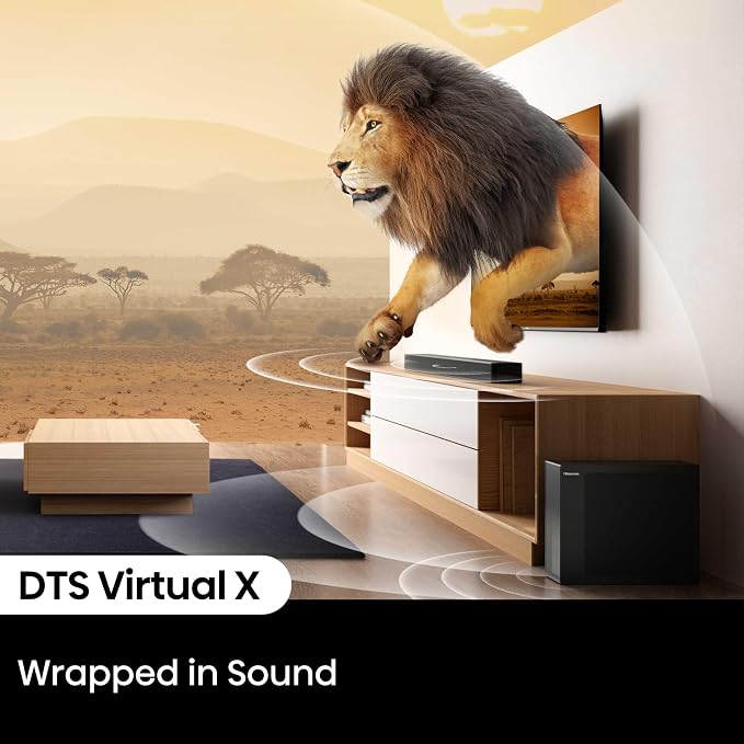 Hisense HS2100 2.1ch Soundbar with Wireless Subwoofer, Dolby Audio, DTS Virtual:X, HDMI ARC, Bluetooth 5.3, Remote Control, 6 EQ Modes - Image 6