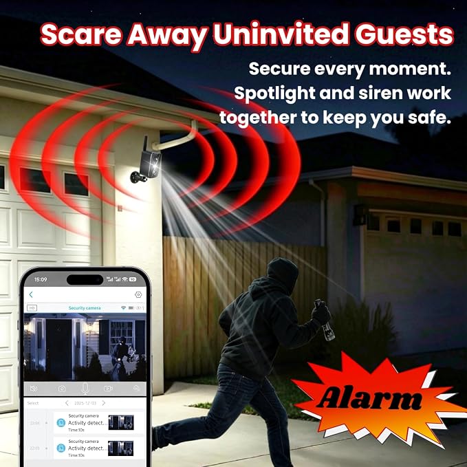 No WiFi Security Camera, 4G LTE Cellular Security Camera Battery Powered - Image 4