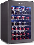 Feelfunn 45 Bottle Wine Cooler Refrigerator - Small Wine Fridge for Red, White, Champagne, Freestanding Wine Cellar with Glass Door & Digital Temperature Control for Home Bar, Office by Feelfunn