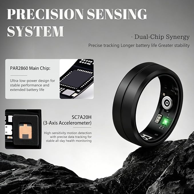 Smart Ring for Women Men, All-New Matte Scratch-Resistant Design, Health & - Image 6
