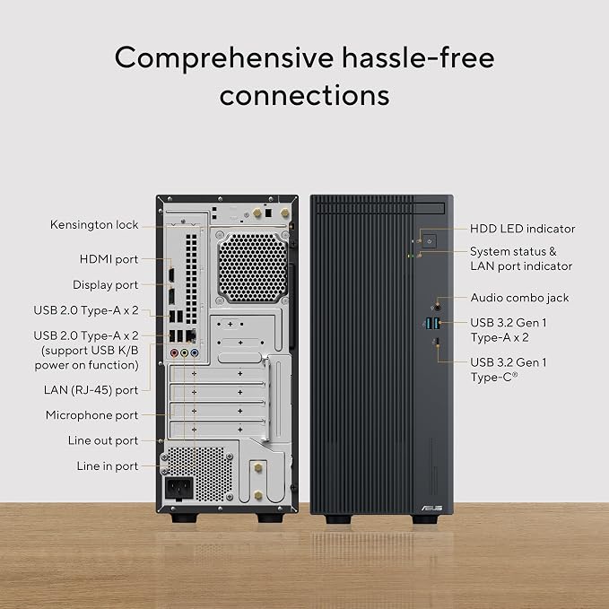ASUS V500 Mini Tower Desktop - Intel Core i5-16GB DDR5-512GB SSD – Windows 11 Home - Image 6