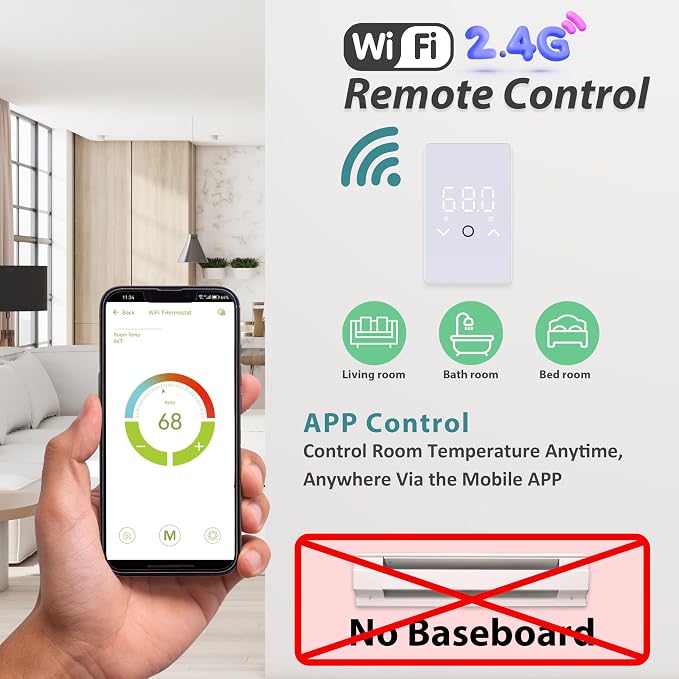 MAXKOSKO 2Pcs WiFi Smart Thermostat - Image 2