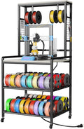 kepptory 3D Printer Stand with Power Outlet, Rolling Storage Cart w/Filament by kepptory