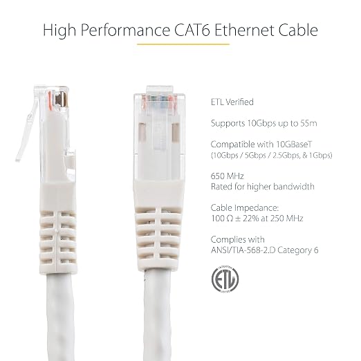 StarTech 5ft CAT6 Ethernet Cable - Image 2