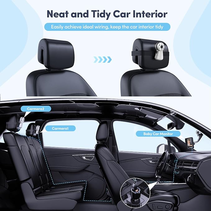 2-Kids Baby Car Camera Dual Monitor – 7 Inch Display - Image 5