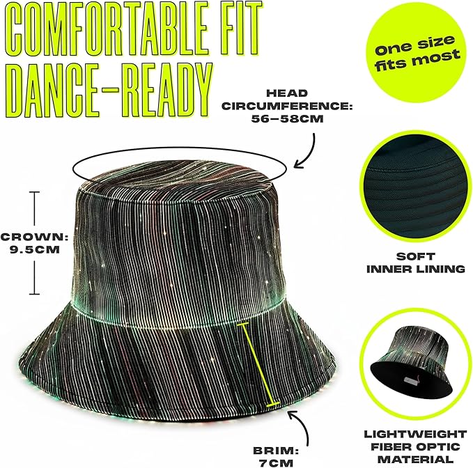 GloFX Bucket Hat – LED Light Up Rave Hat - Image 3