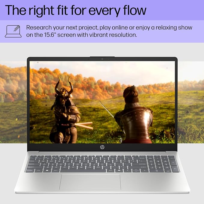 HP 15.6 inch Laptop, HD Touchscreen Display, AMD Ryzen 3 7320U, 8 GB RAM, 256 GB SSD, AMD Radeon Graphics, Windows 11 Home, Natural Silver, 15-fc0399nr - Image 7