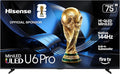 Hisense 75" U6 Pro Series Mini‑LED ULED 4K UHD HDR Gaming AI Smart Fire TV (75U6SF Pro, 2026 New) – Hi-QLED, Native 144Hz, Motion Rate 480, Dolby Vision IQ · Atmos, HDR10+, Glare-Free, Alexa+ by Hisense