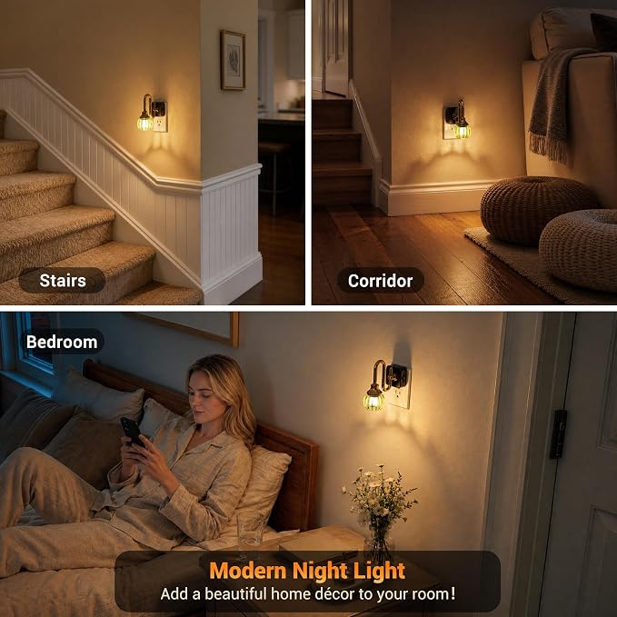 JandCase Night Light, Night Lights Plug into Wall, 0-100 LM Dimmable Nightlights - Image 5