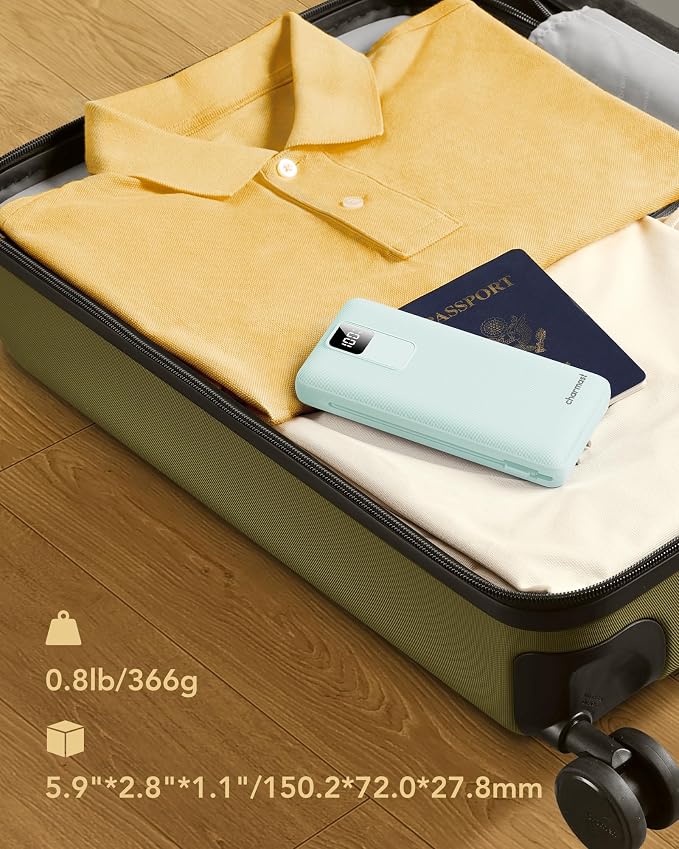 charmast Portable Charger with Built-in Cables and Wall Plug, 20000mAh 20W USB C Power Bank Fast Charging Battery Pack Compatible with iPhone iPhone 16/15/14/13 Series, Samsung Google iPad etc - Image 7