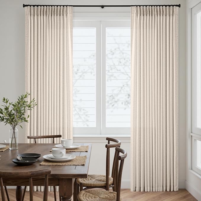 Memory Trained Pinch Pleated Curtains 96 Inches Long, Viral Linen Pinch Pleat - Image 5
