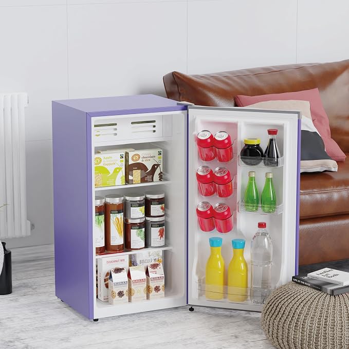 ARCTIC CHEF Mini Refrigerator-Freezer Compartment-Adjustable Thermostat Control-Reversible Doors-Ideal for Dorm, Office, RV, Garage, Apartment-PURPLE, 3.2 CU.FT - Image 6