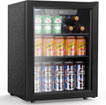 Electactic 68 Cans Beverage Refrigerator Cooler, 1.7 cu.ft Mini Fridge Glass Door Drink Cooler for Beer, Soda,Wine, Digital Temperature Control for Home Office Bar by Electactic