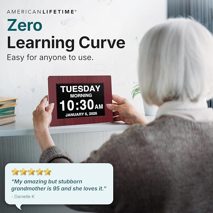 American Lifetime 【New 2023】 Dementia Clock Large Digital Clock - Image 6