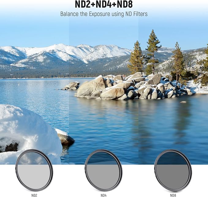 Neewer 49mm ND Lens Filter Kit: UV, Lens Hood and Lens Cap Compatible - Image 2