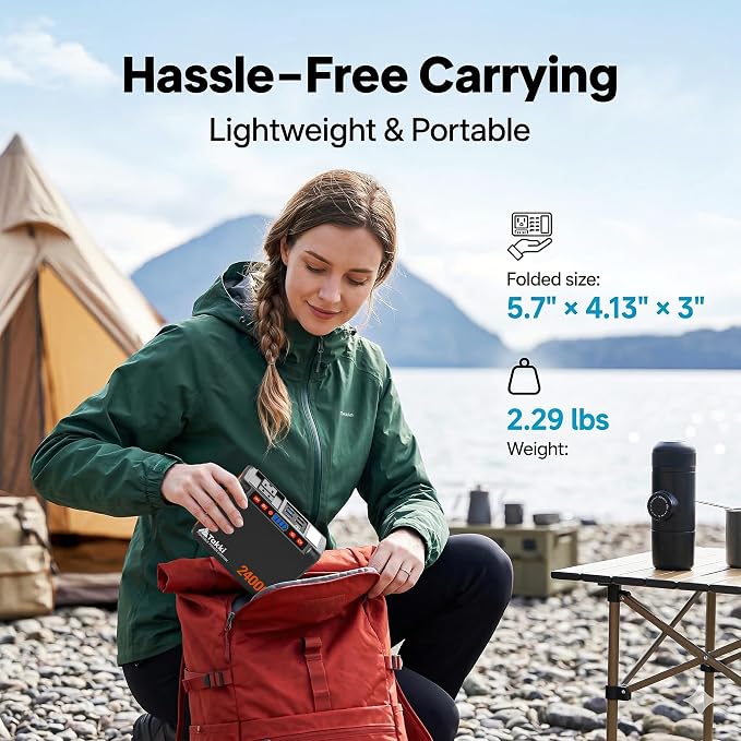 Takki 88.8Wh Portable Power Station Lithium Battery Small Generator Power Bank with 110V AC Outlet Battery Backup for Camping Home Use Emergency(Solar Panel Optional) - Image 5