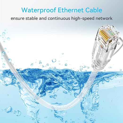 Cat6a Ethernet Cable Slim 50ft Outdoor&Indoor, 28AWG Pure Copper Cat6 Internet - Image 6