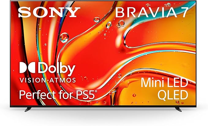 Sony 85 Inch BRAVIA 7 Mini LED QLED 4K HDR Smart Google TV (K-85XR70) | XR Processor with AI Technology, Dolby Vision/Atmos, PS5 Features, XR Backlight Master Drive, 4K movie credits included by Unknown