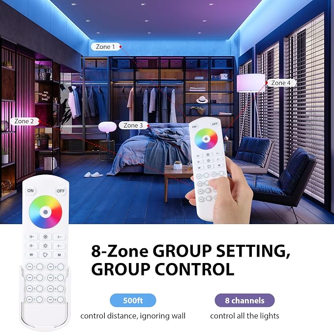 RC05RF RF Remoter, 8-Zone 2.4G Handheld Remote Control Work - Image 3