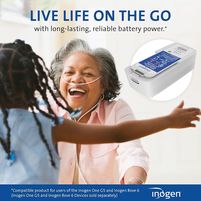 Inogen Extended (16-cell) Battery - for the Inogen One G5/Inogen Rove 6 - Up to 12 hours, 45 minutes of battery life on setting 1-2.18 lbs. - Image 6