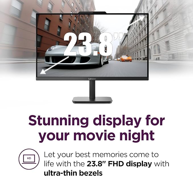 Lenovo IdeaCentre All-in-One Desktop Computer, 8GB RAM 512GB SSD | Intel 4-Core Processor, 24" FHD Anti-Glare IPS Display, Wi-Fi 6, Bluetooth 5.2, Windows 11, Everyday Use AIO - Image 3