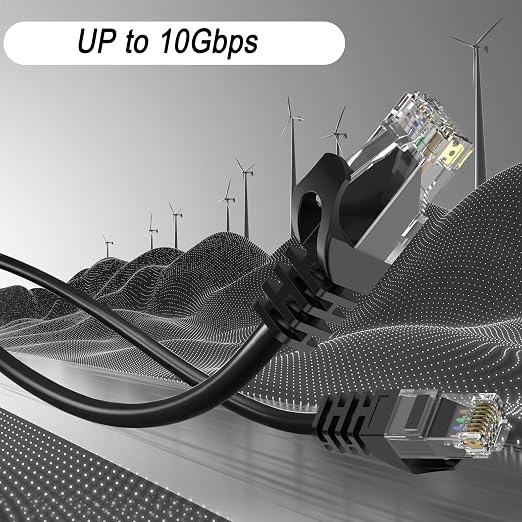 CAT6 Ethernet Cable 100FT 23AWG High Speed 500MHz 10Gbps Transmission Speed - Image 2