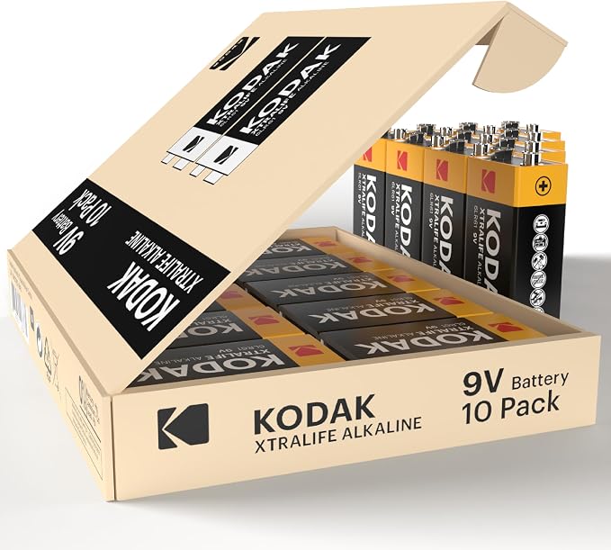 KODAK 9V Alkaline Batteries 9 Volt High-Performance Battery Pack, 10-Year Shelf - Image 8