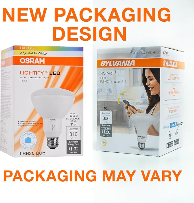 Sylvania Smart 10W BR30 LED Light Bulb - Image 5