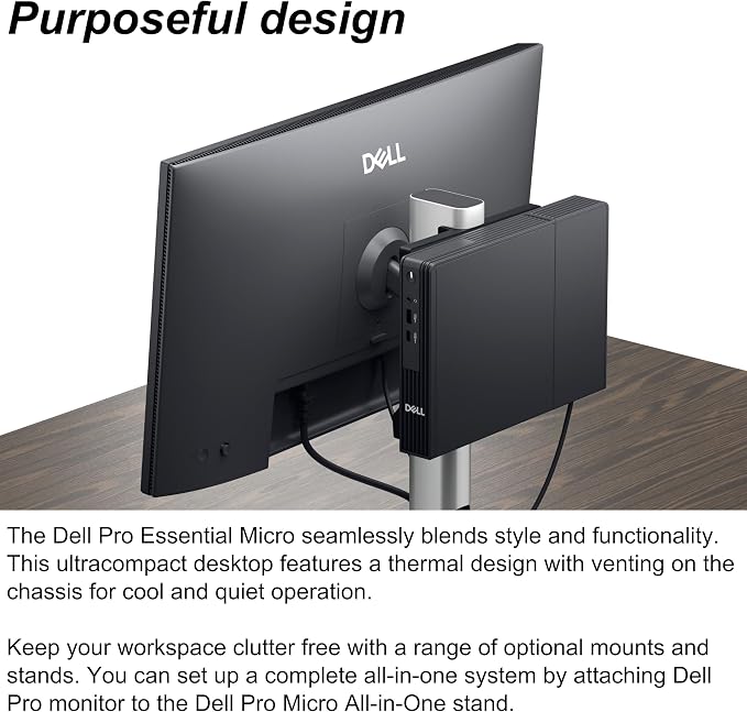 Dell Pro Micro Mini PC for Business, AMD Ryzen 5 150 6-Core (2026 Edition) | 32GB DDR5, 1TB SSD, Ideal for Office Work, Data Processing, Photo & Video Editing, Coding & Everyday Use, Windows 11 Pro - Image 8