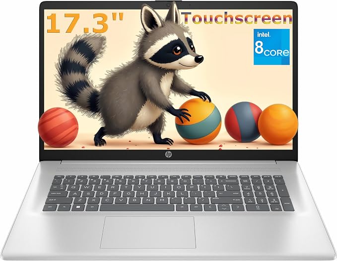 HP 17.3" Touch Laptop Computer, Intel 8-Cores i3 Processor, 16GB RAM, 512GB SSD, Ideal Laptop for Business & Students, AI Copilot, Lifetime Office 365, Windows 11 Home by Unknown
