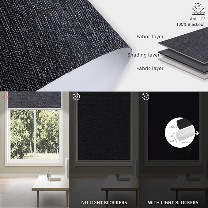 SmartWings Motorized 100% Blackout Shades Blinds, Custom Size, Cordless Window - Image 5