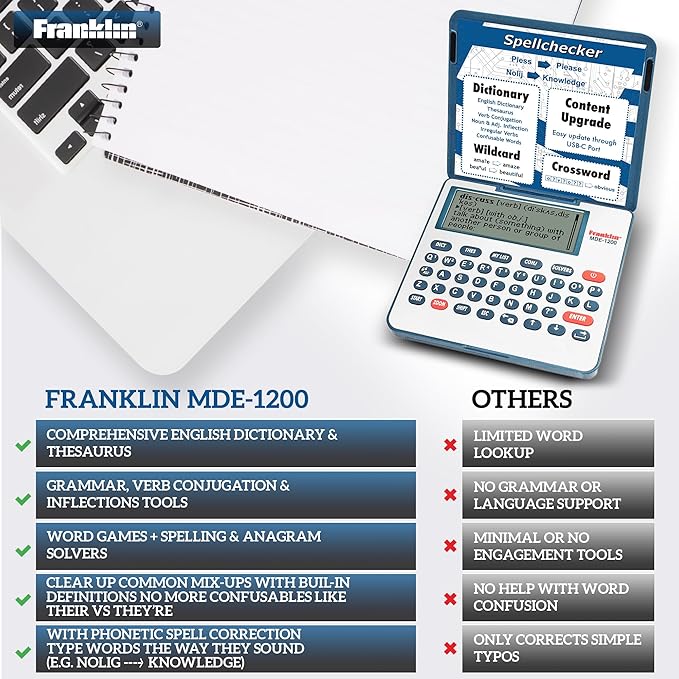 Franklin MDE-1200 Electronic Dictionary and Thesaurus – English Dictionary - Image 6