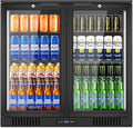 Back Bar Cooler with 2 Glass Door, Commercial Beverage Fridge Under Counter, 7.2 Cu.Ft Display Refrigerator with Safety Locks for Beer, Soda, Wine, Built-In/Freestanding for Bar Restaurant Home by MZAVP