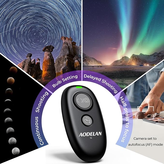 Upgraded USB-C Rechargeable Wireless Remote Control, AODELAN Camera Shutter - Image 5