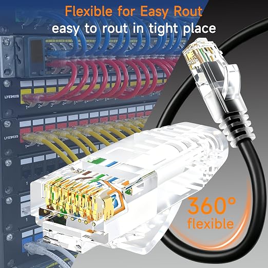 Cat6 Ethernet Patch Cable 2 ft, Cat6 Patch Cable - Image 3