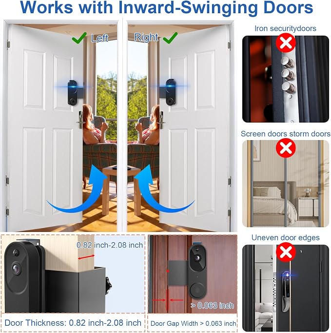 Anti-Theft Doorbell Mount No Drill Compatible - Image 5