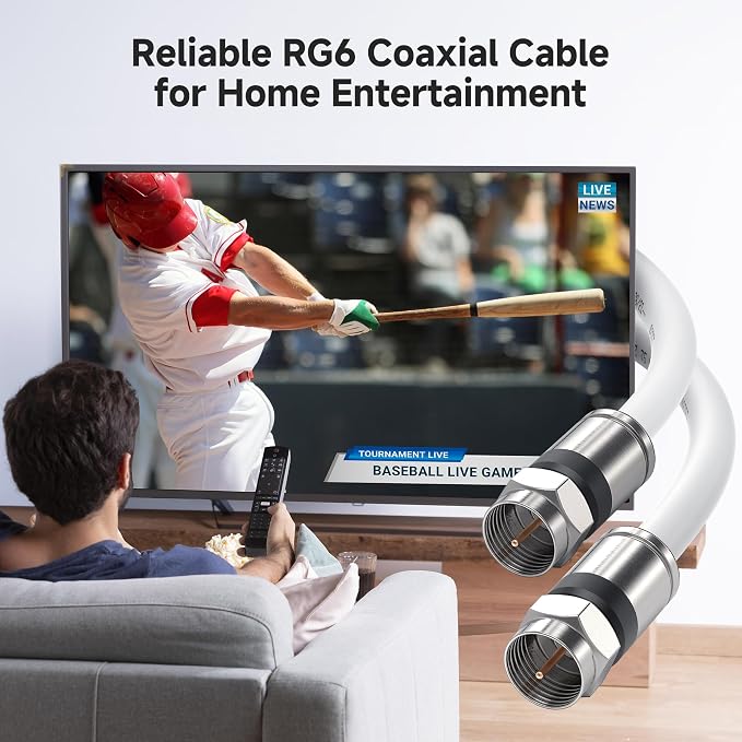 Cable Matters 3-Pack RG6 Coaxial Cable - 15ft - Image 2