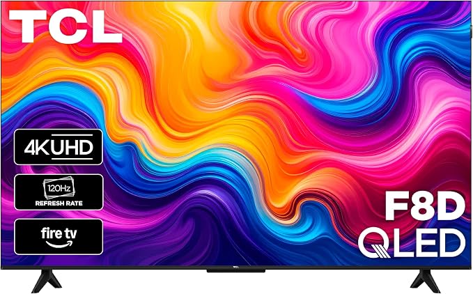 TCL 50-Inch F8D Series 4K QLED (50F8D, 2026 Model) with Dolby Vision HDR & Dolby Atmos Smart TV with Fire TV, Alexa+, 120Hz Refresh Rate, High Brightness LED Backlight by TCL